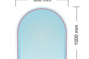 Podkladové sklo pod kamna ATHINA, tl. 6mm, 1000x900 mm