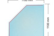 Podkladové sklo pod kamna LONDON, tl. 6mm, 1100x1100 mm