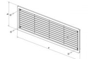 HACO větrací mřížka 400 x 130mm dveřní / 2ks /, hnědá