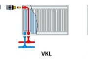 Radiátor KORAD, typ 22VK - výška 300 mm, délka 2200 mm