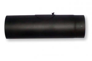 Kouřová trubka s čistícím otvorem 120/250/ tl.1,5 mm - černá