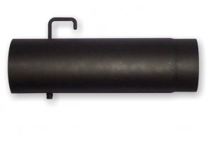 Kouřová trubka s klapkou 120/500/ tl.1,5 mm - černá