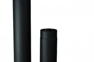 Kouřová trubka s klapkou 150/250/ tl.1,5 mm - černá