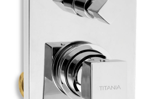 TITANIA CUBE vanová a sprchová podomítková baterie s přepínačem, chrom